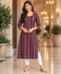 maroon open kurti