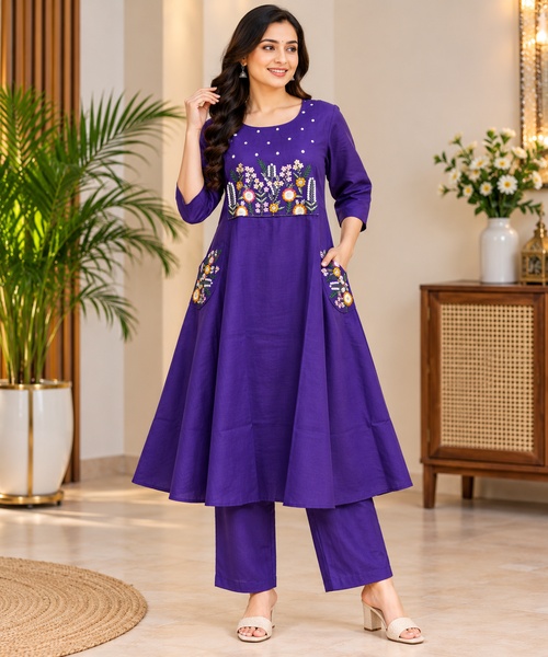 Purple A-line Co-Ord Set