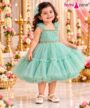 Mint Green Designer Tulle Party Wear Frock femizone