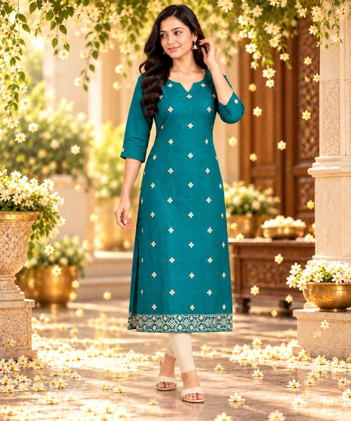 femizone_teal_blue_kurti