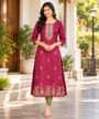 femizone_maroon_embroidery_open_kurti